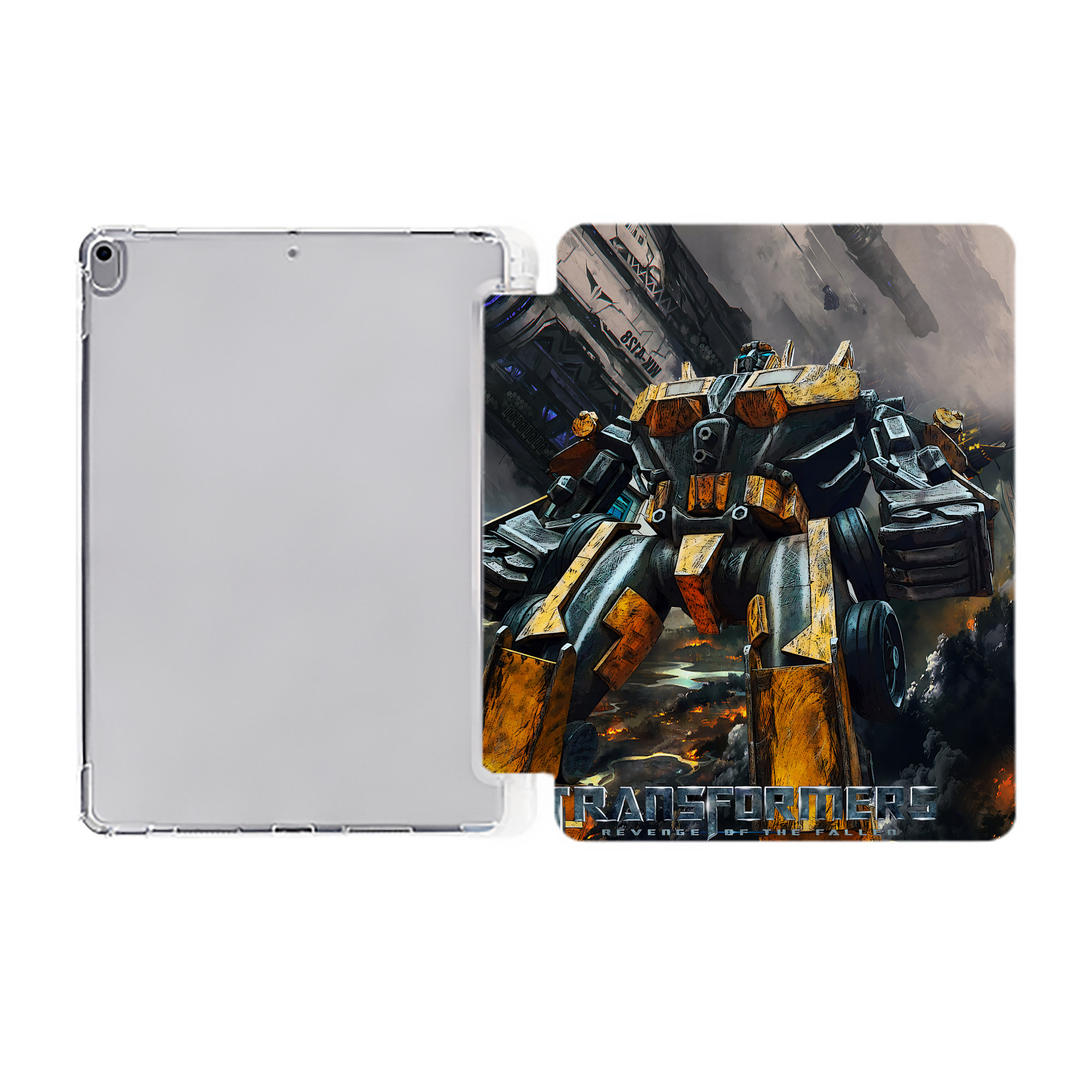 （画像用） Transformers トランスフォーマー IPad ケース ペン収納付き 三つ折りスタンド PUレザー×シリコン 対応機種9.5/10.5/10.9インチ